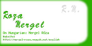 roza mergel business card